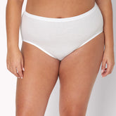 Hanes Just My Size Women's Cotton Brief Underwear, White, 6-Pack (Plus Size)