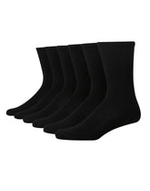 Hanes Men's Performance Cushioned Crew Socks, 6-Pack