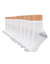 Hanes Women's Athletic Ankle Socks, Full Sole Cushion, Extended Sizes, 10-Pairs