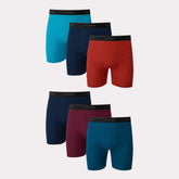 Hanes Men's Boxer Brief Value Pack, Moisture-Wicking Cotton, Assorted Solids, 6-Pack