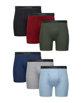 Hanes Men's Boxer Brief Underwear, Moisture-Wicking Cotton, Assorted Solids, Value 6-Pack