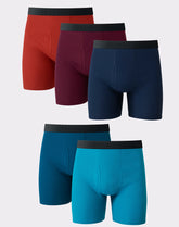 Hanes Ultimate Men’s Cotton Boxer Brief Underwear, Comfort Flex Waistband, Assorted, 5-Pack