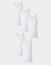 Hanes Ultimate Tall Men’s Tank Top Undershirts Pack, Cotton, 5-Pack, (Big & Tall Sizes)