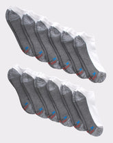 Hanes Men's Cushioned No Show Socks, X-Temp, 12-Pairs