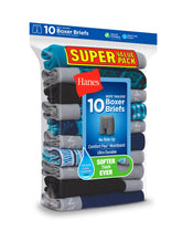 Hanes Comfort Flex Boys' Boxer Brief Super Value Pack, Prints/Solids, 10-Pack