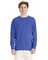 Hanes Unisex Garment Dyed Long Sleeve Cotton T-Shirt
