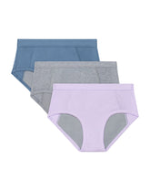 Hanes Girls' Absorbency Underwear Briefs Pack, 3-Pack, Confident Nights, Cotton