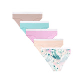 Hanes Originals Girls' Tween Hipster Underwear, Assorted Solids/Print, 5-Pack