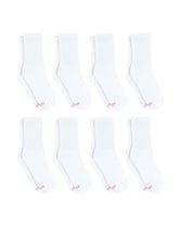 Hanes Ultimate Women's Crew Socks Pack, Cushioned, 8-Pairs