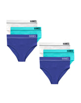 Hanes Originals Women's Seamless Rib Hi-Leg Bikini Underwear, Assorted, 6-Pack