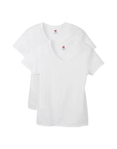 Hanes Perfect-T Women's V-Neck Cotton T-Shirt, Value 2-Pack
