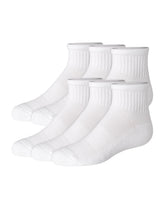 Hanes Pure Comfort Girls' Organic Cotton Ankle Socks, 6-Pairs