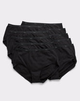 Hanes Women's Breathable Cotton Brief Underwear, Black, 10-Pack