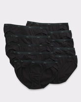 Hanes Women's Breathable Cotton Bikini Underwear, Black, 10-Pack
