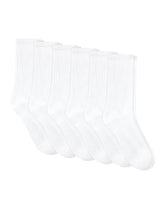 Hanes Unisex Plain White Socks Pack, 6 Pairs, Crew Socks