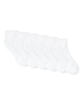 Hanes Unisex Plain White Socks Pack, 6 Pairs, Ankle Socks
