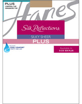 Hanes Silk Reflections Sheer Control Top Pantyhose, Enhanced Toe (Plus Size)