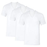 Hanes Men's Sweat Block V-Neck Tee, White, 3-Pack