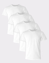 Hanes Ultimate Comfort Fit Men's Crewneck Undershirt, White, 4-Pack