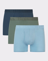 Hanes Originals Ultimate Men's SuperSoft Trunk Underwear, Assorted, 3-Pack