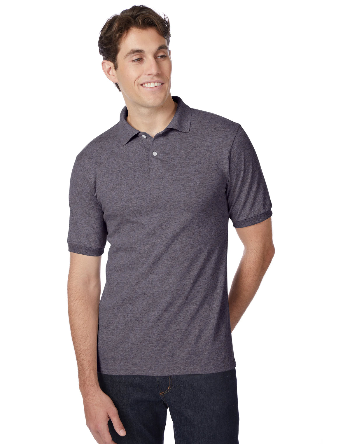 Hanes EcoSmart Men's Polo Shirt (Big & Tall Sizes Available)