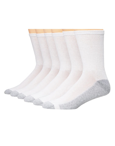 Hanes Double Tough Men's Big & Tall Cushion Crew Socks, 6-Pairs