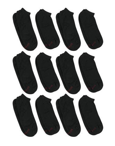 Hanes Double Tough Men's No Show Socks, Shoe Sizes 12-14, 12-Pairs
