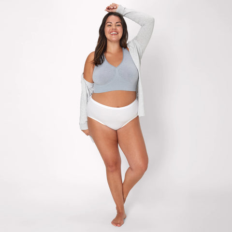 Hanes Just My Size Women's Cotton Brief Underwear, White, 6-Pack (Plus Size)