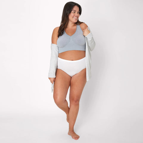 Hanes Just My Size Women's Cotton Brief Underwear, White, 6-Pack (Plus Size)