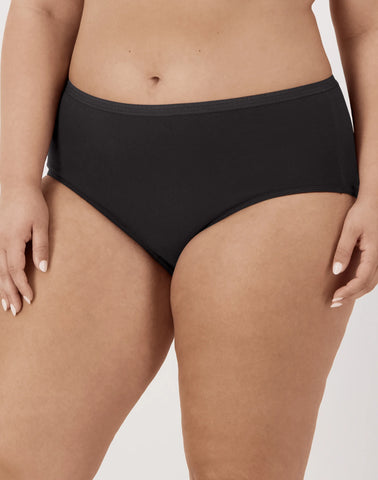 Hanes Just My Size Women's Cotton Brief Underwear, Assorted, 10-Pack (Plus Size)