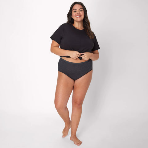 Hanes Just My Size Women's Cotton High Brief Underwear, 6-Pack (Plus Size)