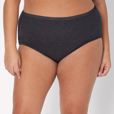 Hanes Just My Size Women's Cotton High Brief Underwear, 6-Pack (Plus Size)