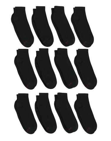 Hanes Double Tough Men's Ankle Socks, Shoe Sizes 6-12, 12-Pairs