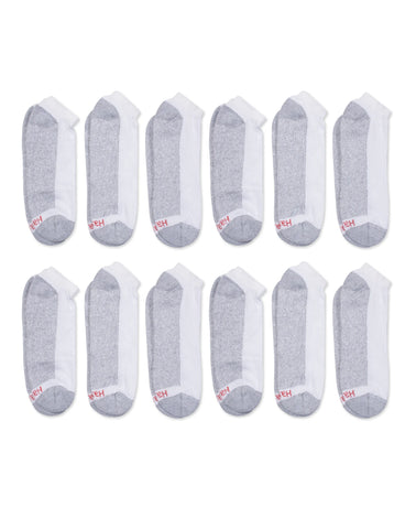 Hanes Double Tough Men's Low Cut Socks, Shoe Sizes 6-12, 12-Pairs