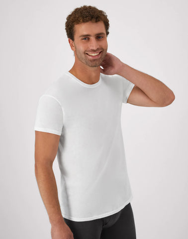 Hanes Men's White Undershirt, Odor Control, 6-pack