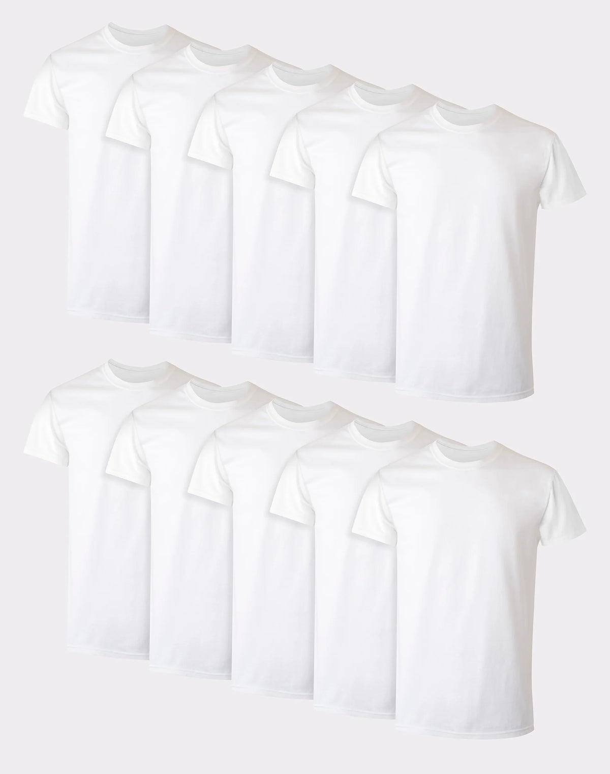 Hanes Men's Cotton Undershirt Super Value Pack, Moisture-Wicking, White,  10-pack