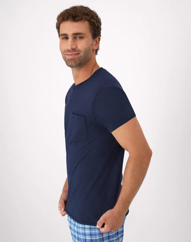 Hanes Men's Cotton Pocket T-Shirt, Moisture-Wicking with Odor Control, Assorted Solids, 6-Pack