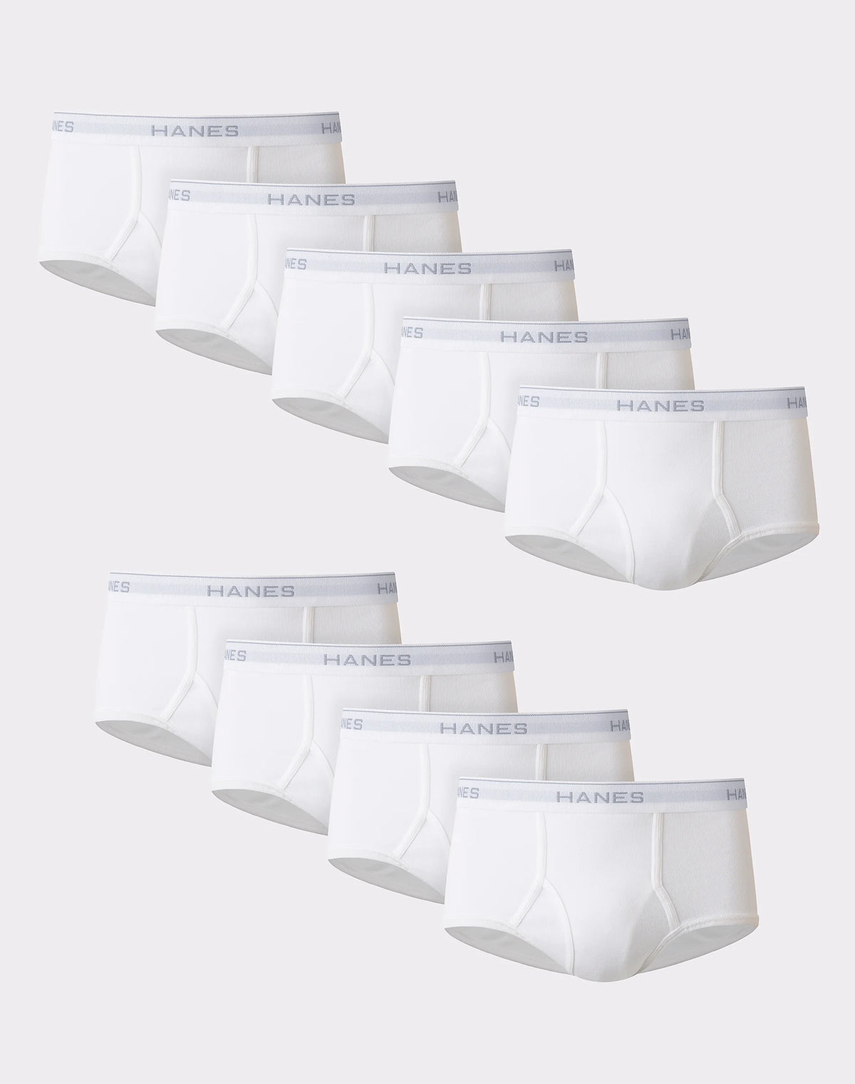 Hanes Men's White Cotton Brief Underwear, 9-Pack