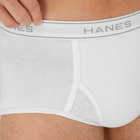 Hanes Men's White Brief Underwear, 6-Pack