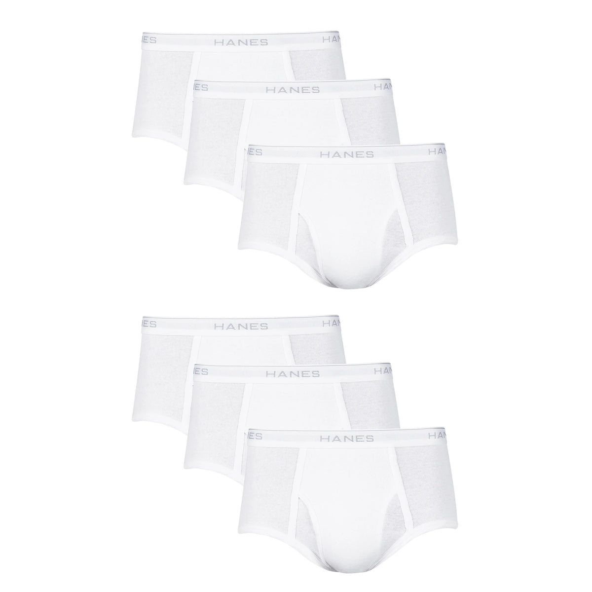 Hanes Men's White Brief Underwear, 6-Pack