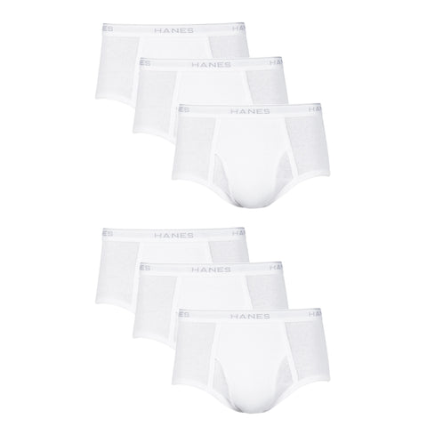Hanes Men's White Brief Underwear, 6-Pack