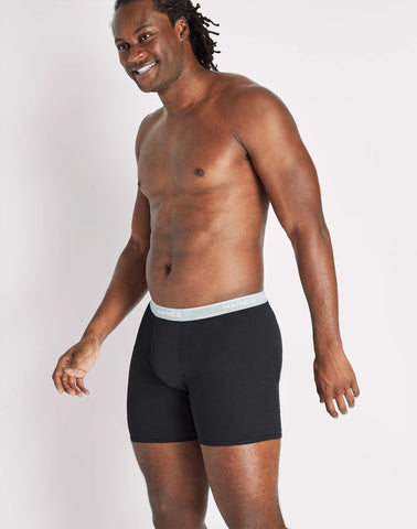 Hanes Men's Cotton Boxer Brief Underwear Super Value Pack, Black/Grey, 10-Pack