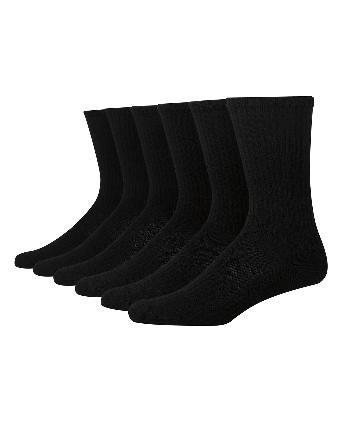 Hanes Men's Performance Cushioned Crew Socks,  6-Pack