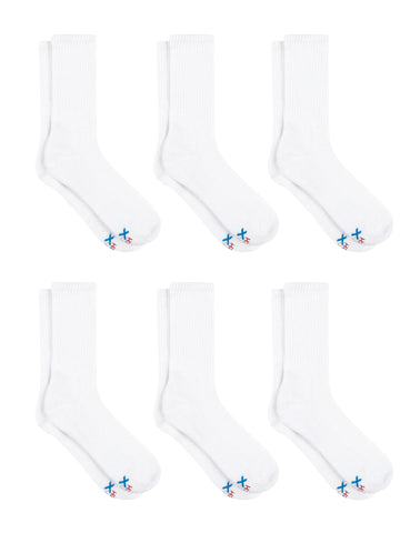 Hanes Men's Performance Cushioned Crew Socks,  6-Pack
