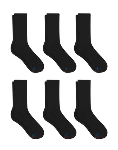 Hanes Performance Men's Cushioned Big & Tall Crew Socks, 6-Pairs
