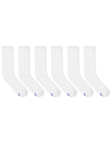 Hanes Performance Men's Cushioned Big & Tall Crew Socks, 6-Pairs