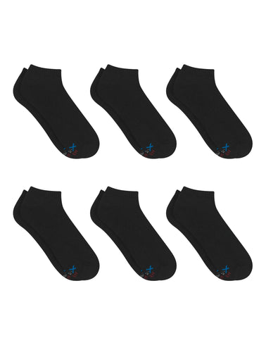 Hanes Men's Performance No Show Socks With Cushioned Heel & Toe, 6-Pack