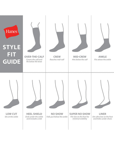 Hanes Men's Performance No Show Socks With Cushioned Heel & Toe, 6-Pack