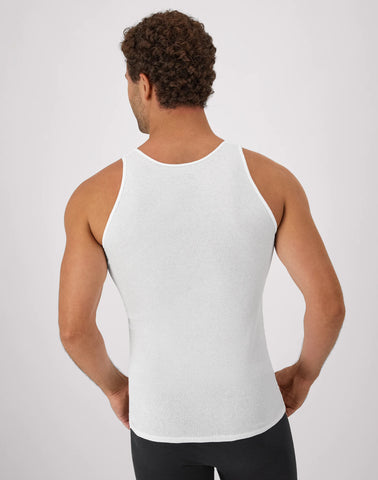Hanes Men's Cotton Tank Undershirt, Moisture-Wicking, White, 6-Pack