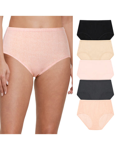 Hanes Ultimate ComfortSoft Women's Underwear Briefs, 5-Pack, Cotton Stretch